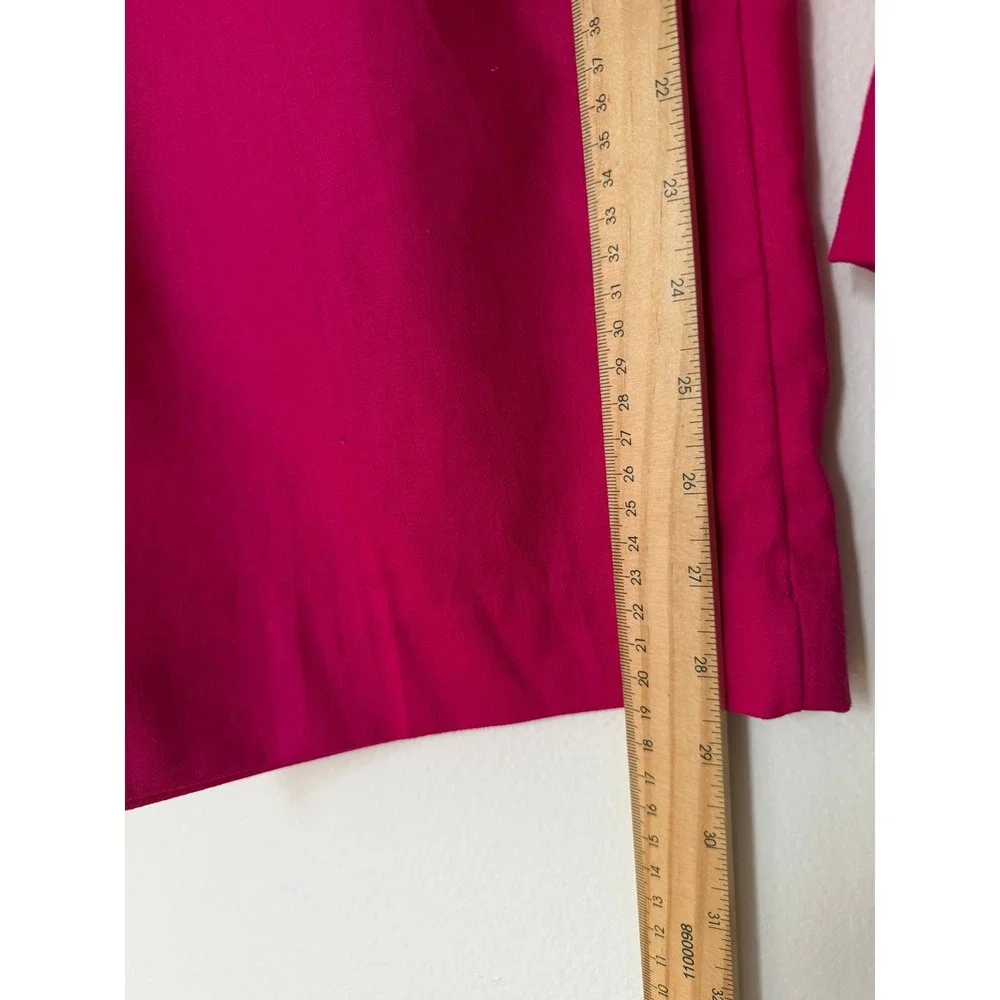 Banana‎ Republic Magenta Pink Linen Blend Pleated Wide Leg Pants Womens 8 Petite